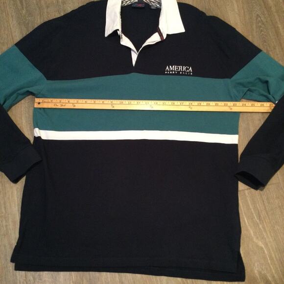 Perry Ellis America Rugby Color Block Retro Polo XXL - Picture 6 of 8